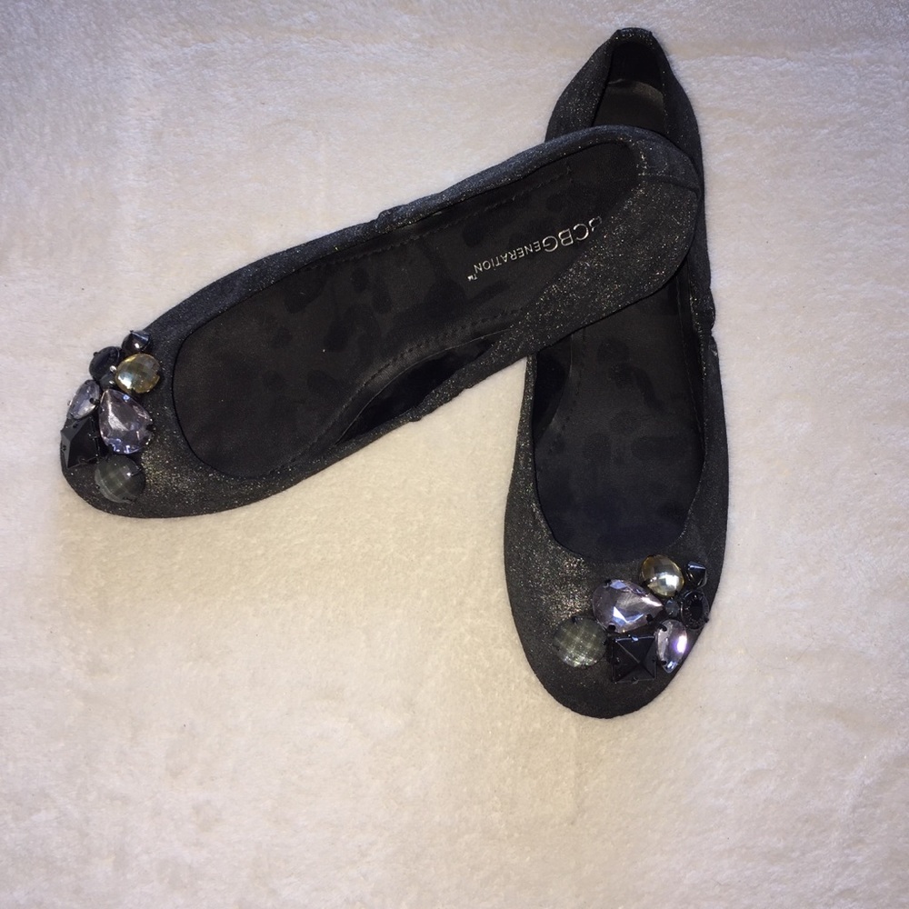 BCBGeneration jeweled ballet flats Sz 8.5